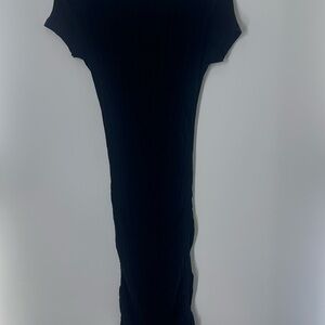 SHEIN Black Ribbed Maxi Dress